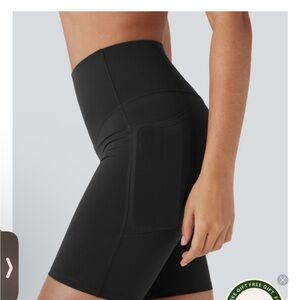 HALARA Black High-Waisted Bike Shorts
